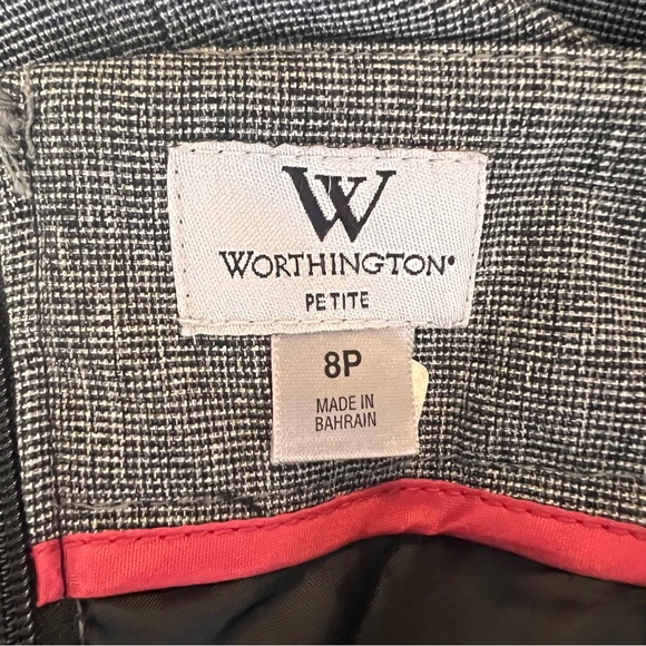 Worthington Petite Charcoal Tweed Pencil Skirt Size 8P Lined EUC - Picture 4 of 5